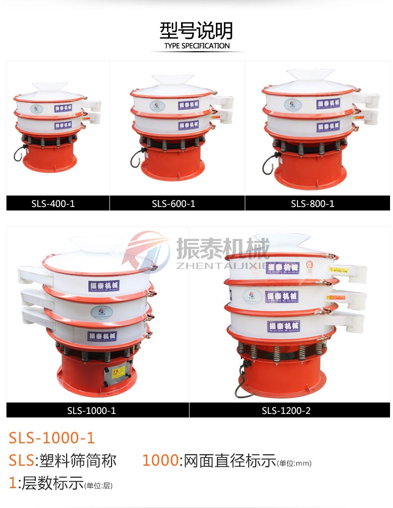 丁二酸酐粉PP塑料振動篩型號說明